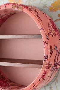 Jane Round Velvet Upholstered Wall Shelf