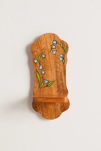 Lilah Painted Floral Wall Shelf