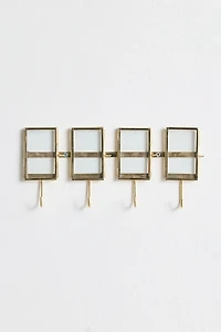 Brass 4-Frame INSTAX MINI Picture Frame Wall Multi-Hook