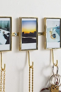 Brass 4-Frame INSTAX MINI Picture Frame Wall Multi-Hook