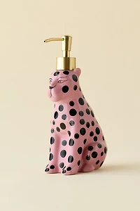 Cheetah Ceramic Soap Dispenser
