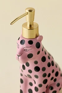 Cheetah Ceramic Soap Dispenser
