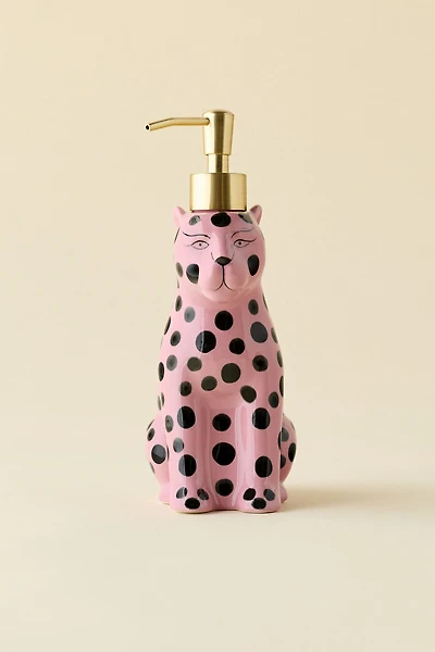Cheetah Ceramic Soap Dispenser