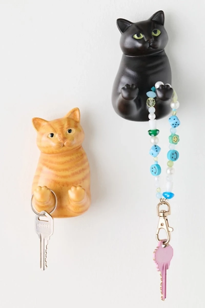 Cat Shaped Resin Wall Hook