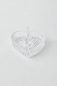 Glass Heart Ring Dish