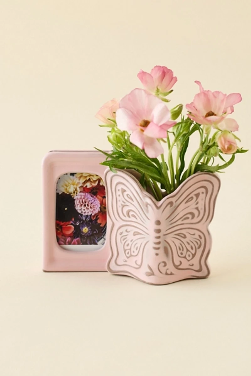 Boho Butterfly INSTAX MINI Ceramic Picture Frame Vase