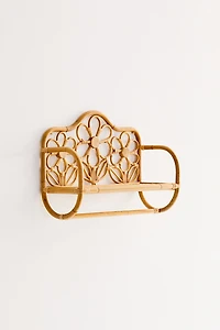 Rattan Daisy Wall Shelf