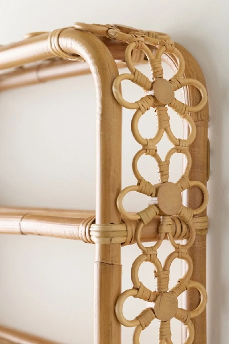 Rattan Daisy Wall Shelf