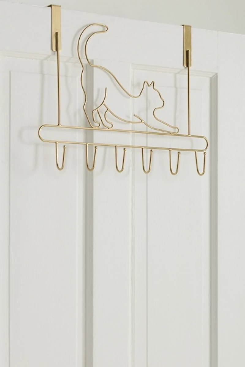 Rocky Cat Shaped Over-The-Door Multi-Hook