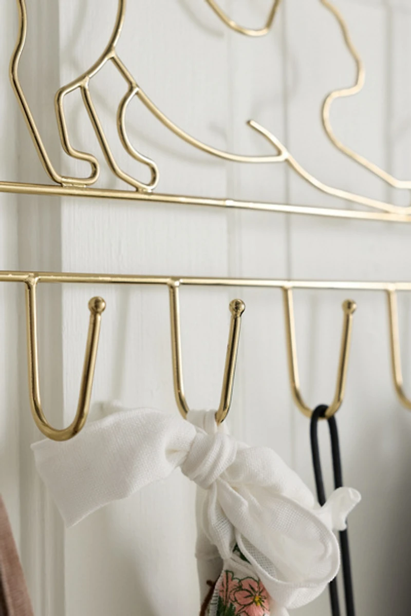 Rocky Cat Shaped Over-The-Door Multi-Hook