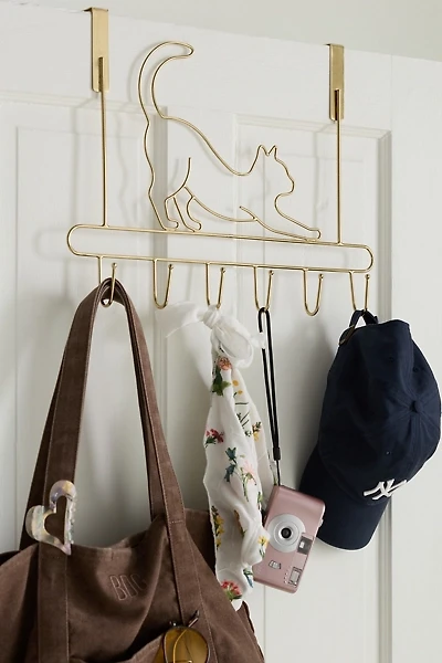 Rocky Cat Shaped Over-The-Door Multi-Hook