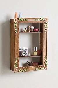 Florence Floral Gilded Figurine Wall Shelf