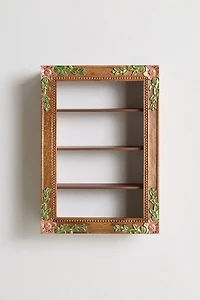 Florence Floral Gilded Figurine Wall Shelf