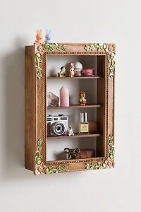 Florence Floral Gilded Figurine Wall Shelf