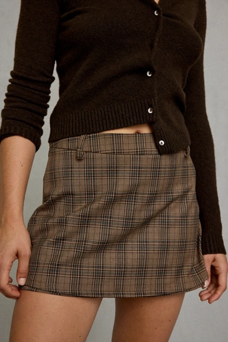 Glamorous Tailored Plaid Mini Skirt