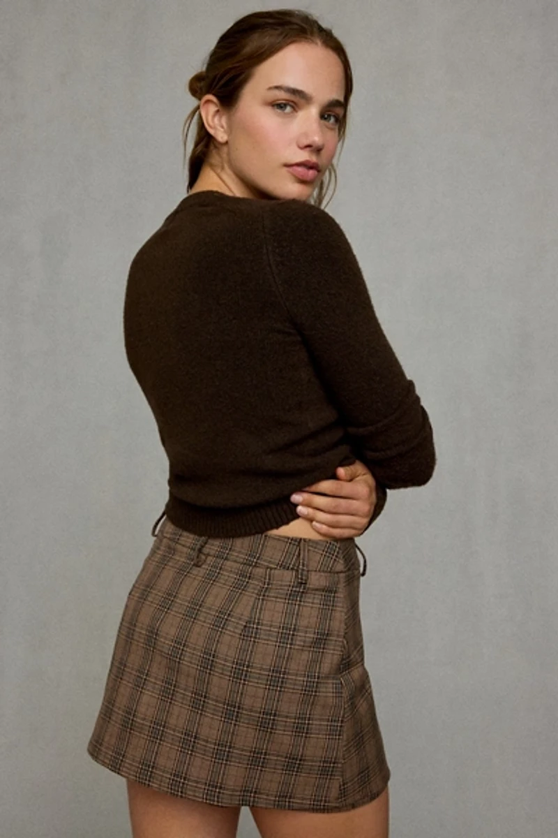 Glamorous Tailored Plaid Mini Skirt