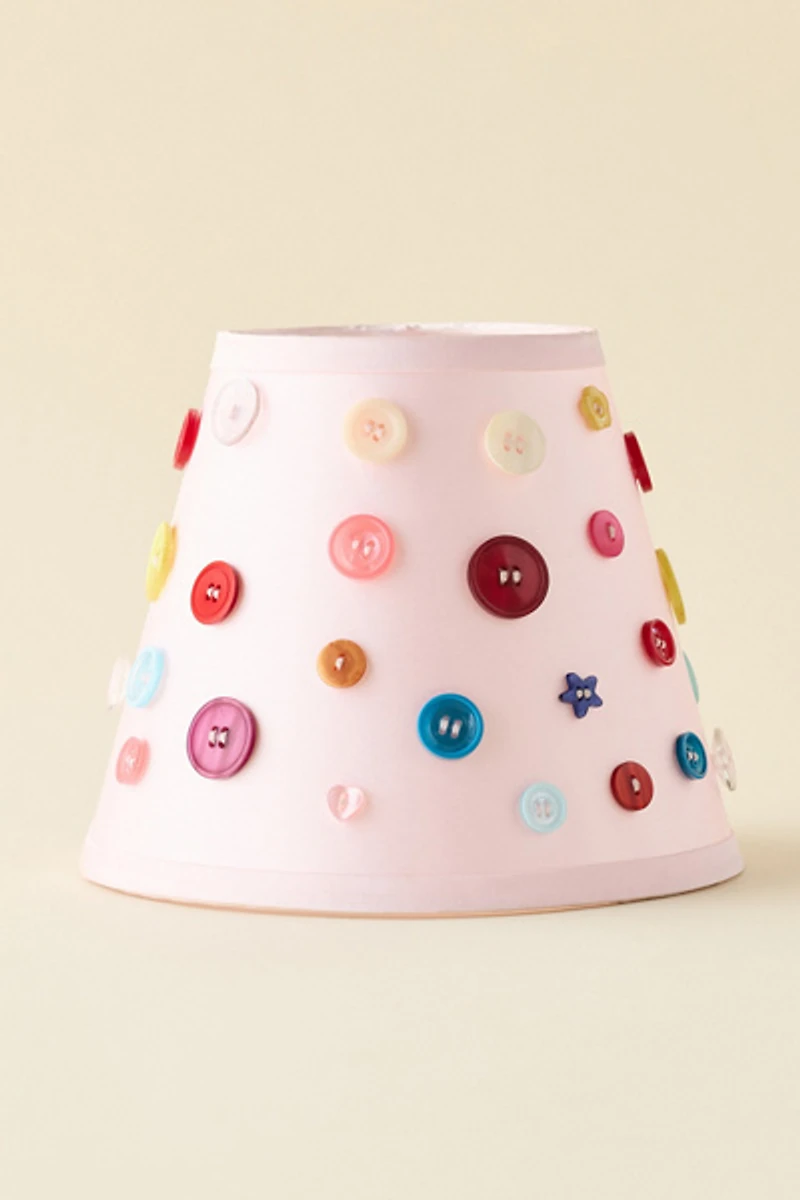 Button Tapered Lamp Shade
