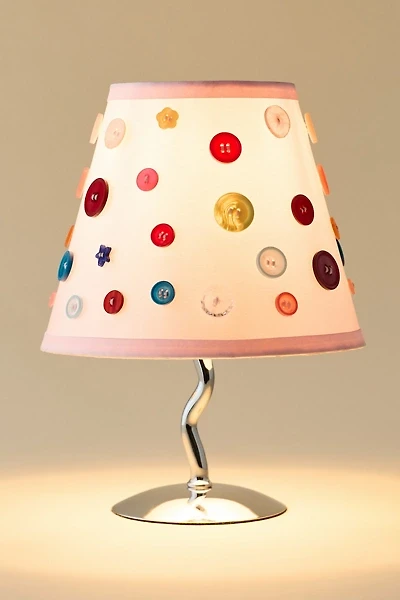 Button Tapered Lamp Shade