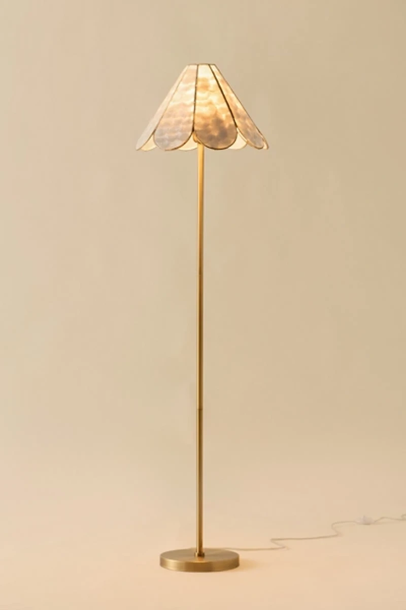 Riley Scalloped Capiz Floor Lamp