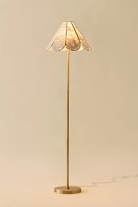 Riley Scalloped Capiz Floor Lamp