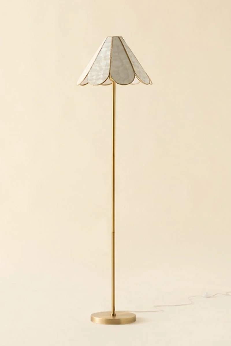 Riley Scalloped Capiz Floor Lamp
