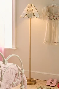 Riley Scalloped Capiz Floor Lamp