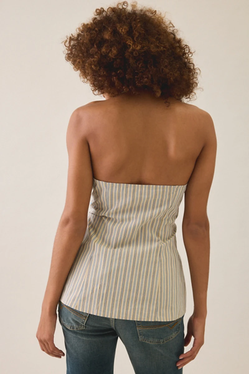 Glamorous Wrap Tie-Front High Neck Halter Top