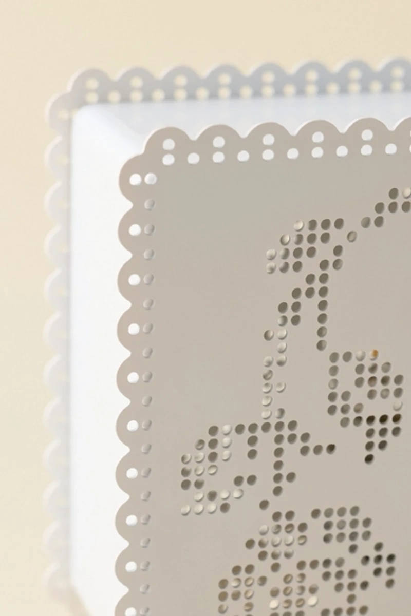 Cutout Lace Block Table Lamp