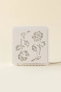 Cutout Lace Block Table Lamp