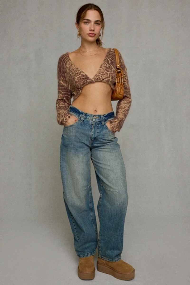 Out From Under Annie Twist-Front Cropped Sweater