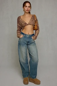 Out From Under Annie Twist-Front Cropped Sweater