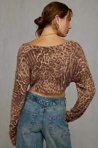 Out From Under Annie Twist-Front Cropped Sweater