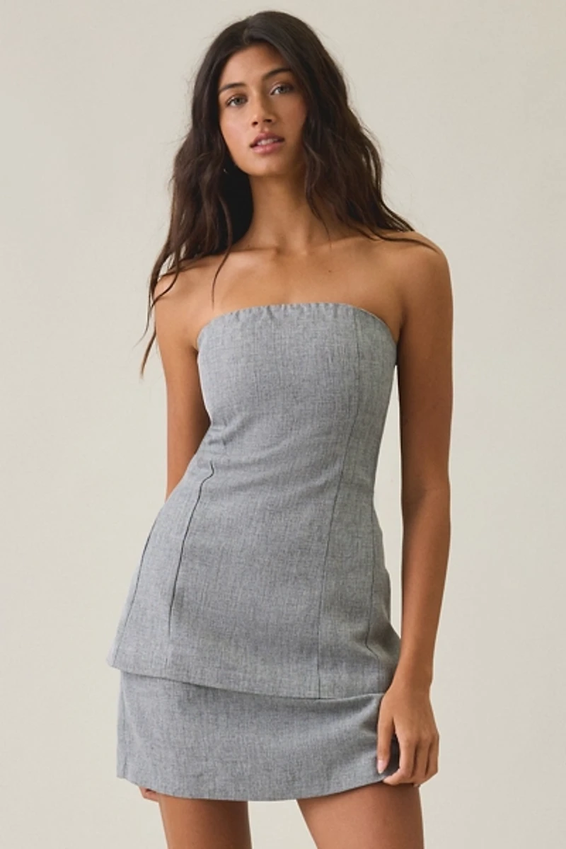 Glamorous Totally Tailored Strapless Tunic Top
