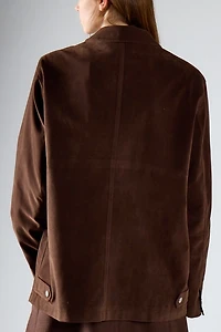 Glamorous Mocha Moment Oversized Faux Suede Jacket