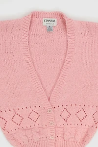Vintage Pink Cardigan Sweater