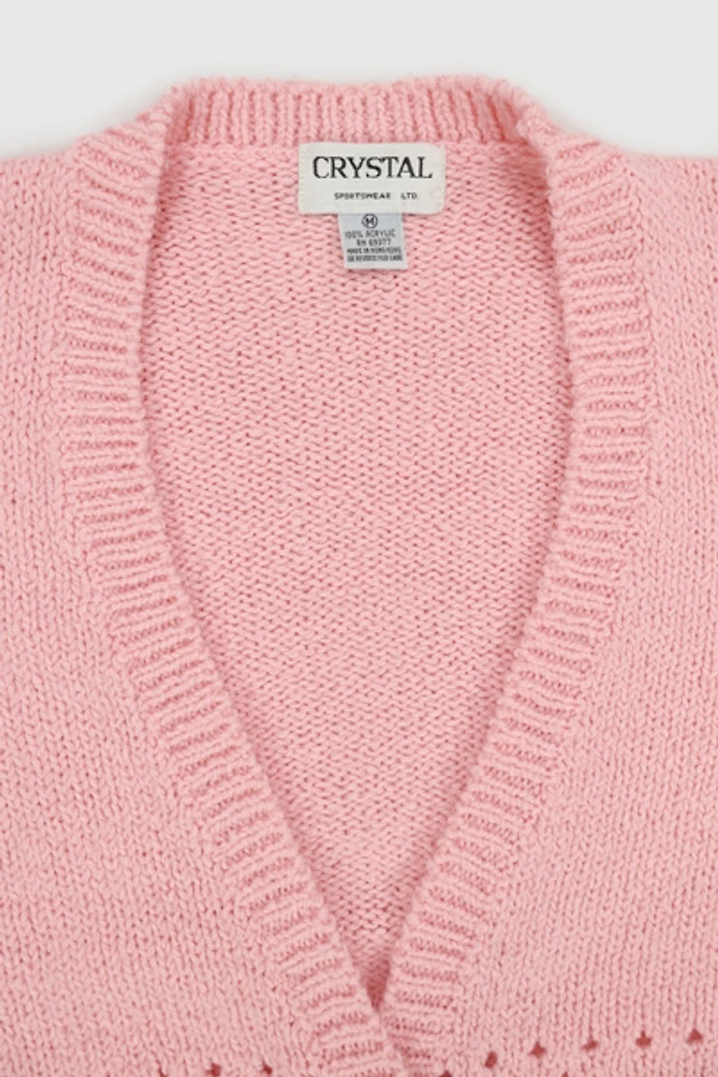 Vintage Pink Cardigan Sweater
