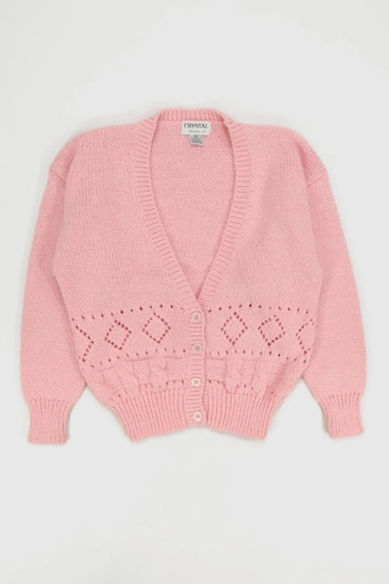 Vintage Pink Cardigan Sweater