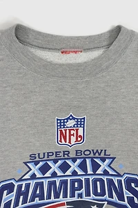 Vintage New England Patriots Super Bowl XXXIX Champions Football Crewneck
