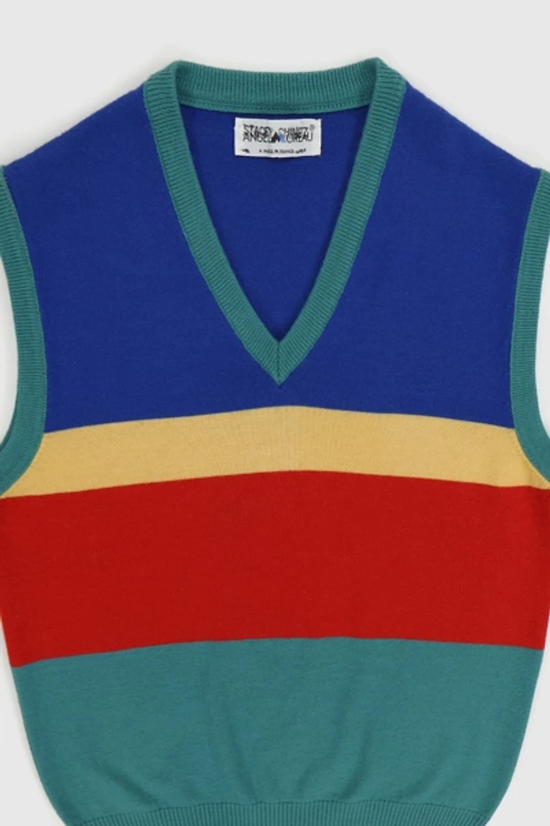 Vintage Striped Sweater Vest