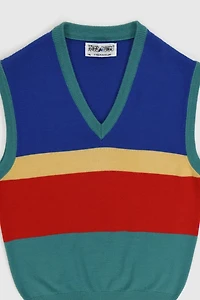 Vintage Striped Sweater Vest