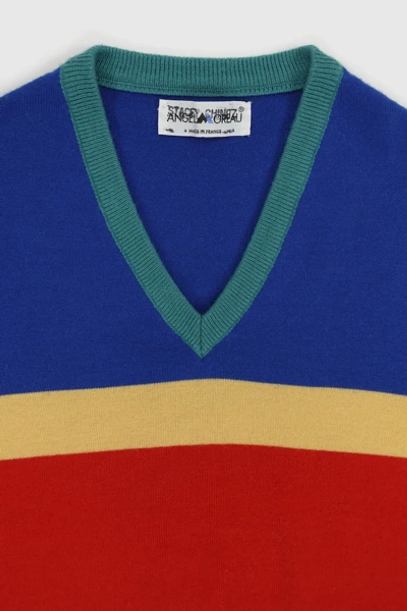 Vintage Striped Sweater Vest