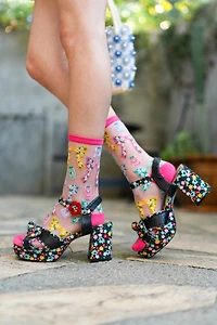 Sock Candy Bows and Jam Shimmer Sheer Sock