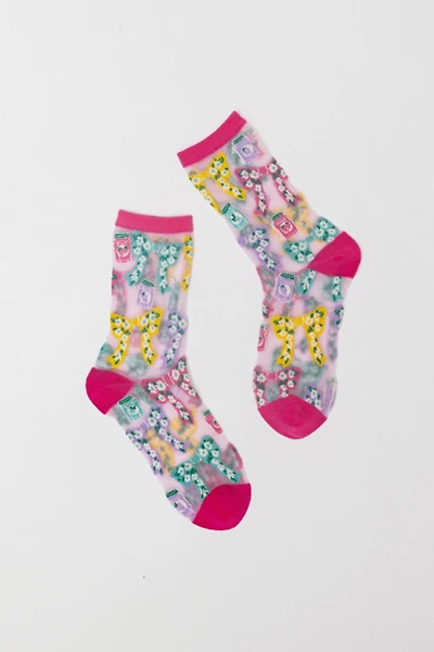 Sock Candy Bows and Jam Shimmer Sheer Sock