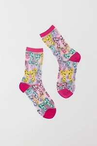 Sock Candy Bows and Jam Shimmer Sheer Sock