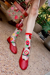 Sock Candy Lucky Ladybug Sheer Sock