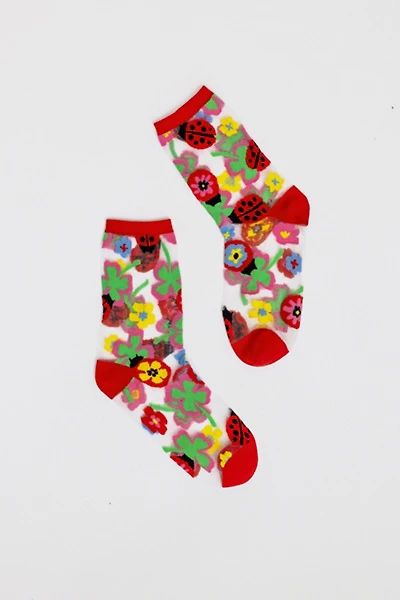 Sock Candy Lucky Ladybug Sheer Sock