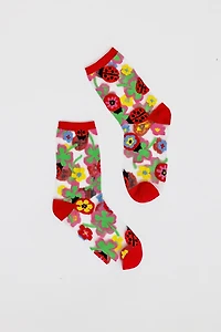 Sock Candy Lucky Ladybug Sheer Sock