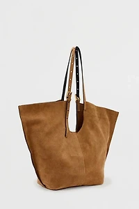 AllSaints Ara East/West Suede Tote Bag