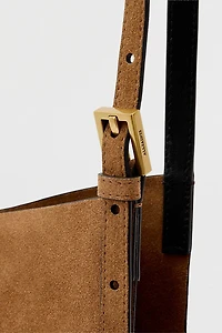 AllSaints Ara East/West Suede Tote Bag