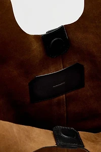 AllSaints Ara East/West Suede Tote Bag
